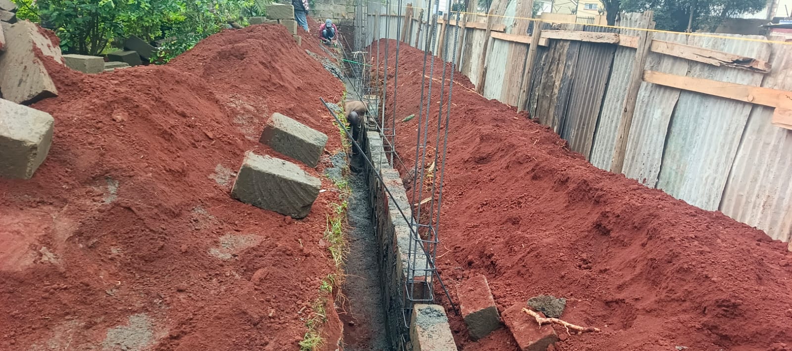 Parkland Boundary Wall Progress
